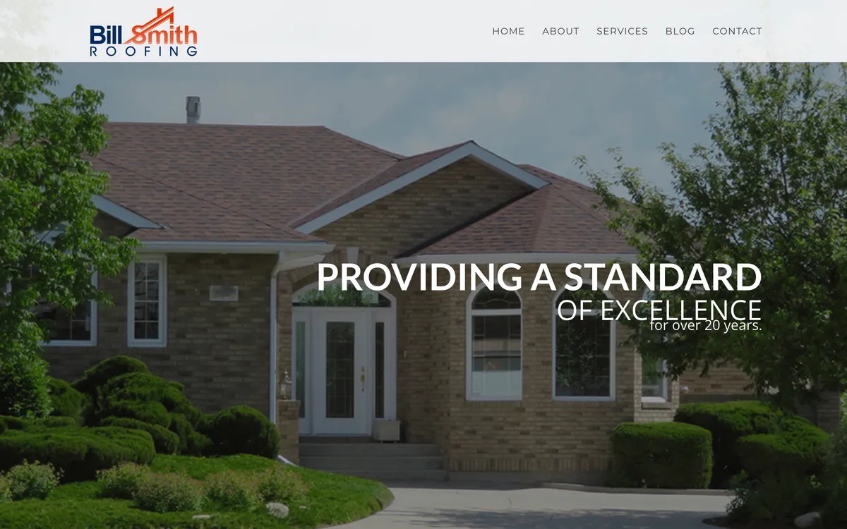 Bill Smith Roofing previous website