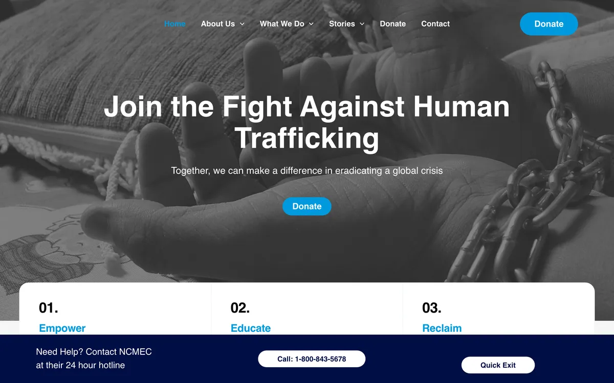 Coalition to Combat Human Trafficking previous website