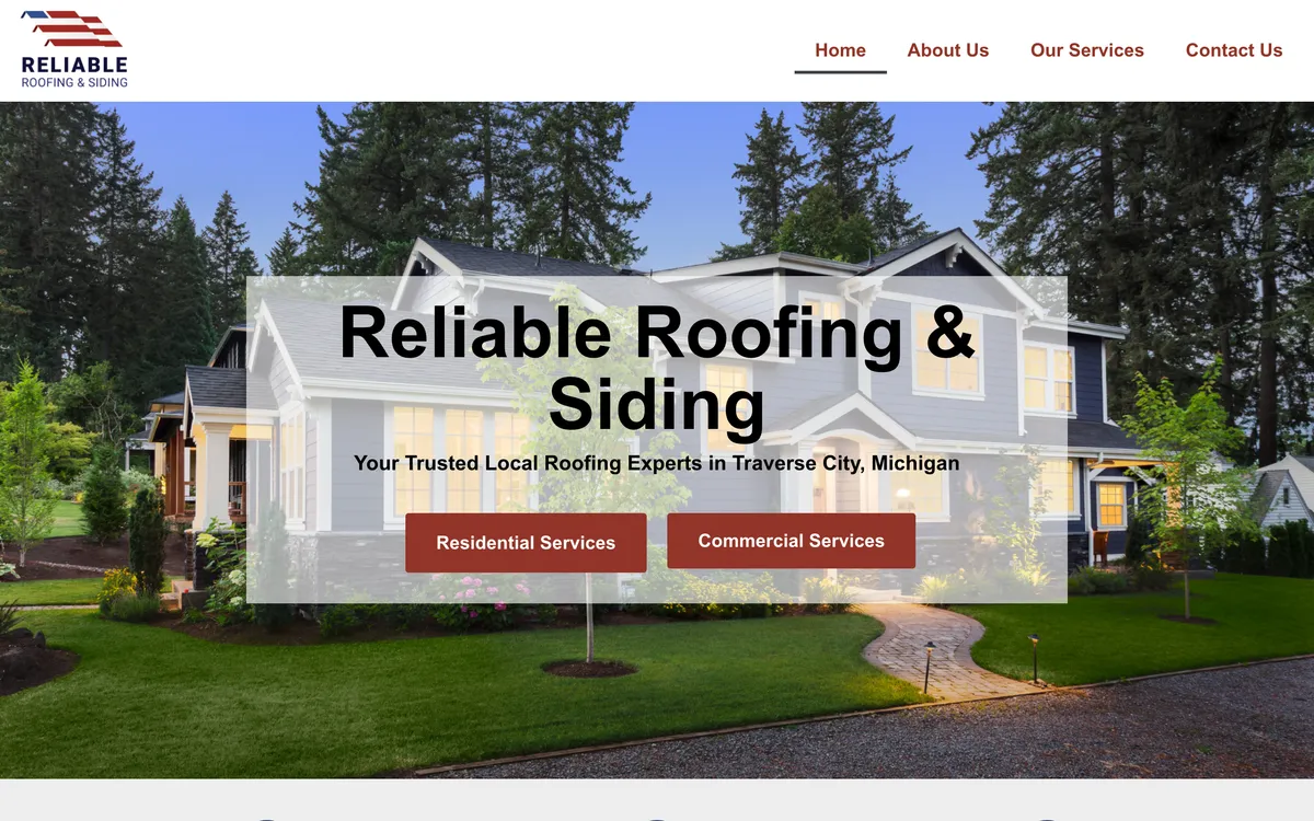 Reliable Roofing & Siding previous website