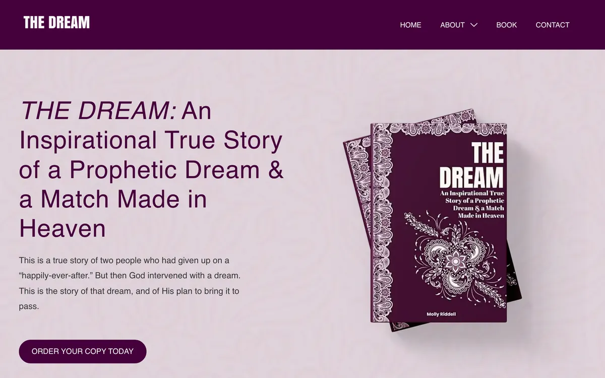 The Dream website by DockSyde