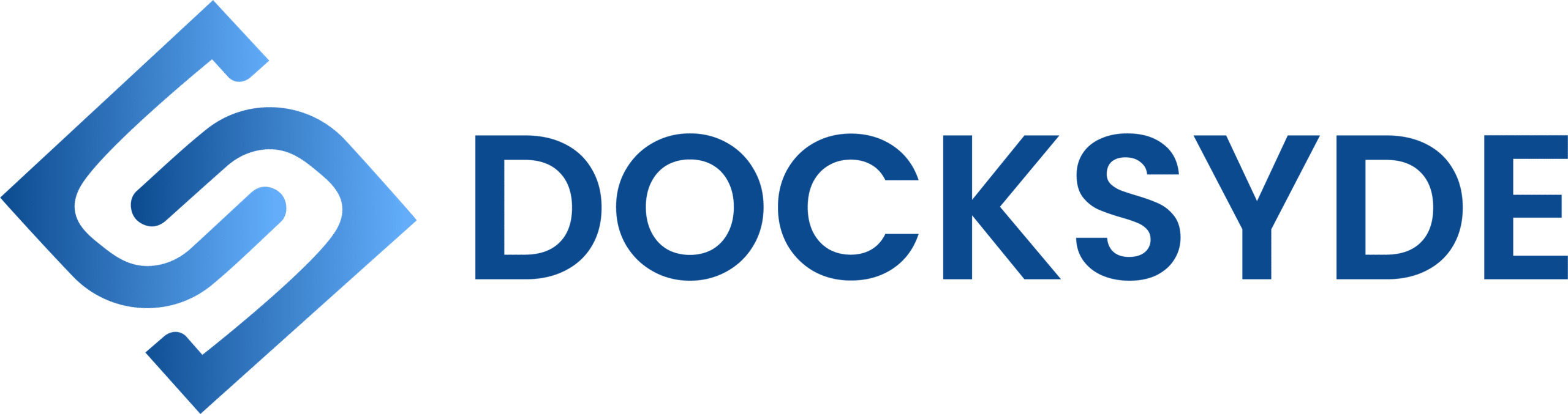 Logo of Docksyde with a stylized blue geometric shape and the word "DOCKSYDE" in blue text.