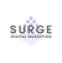 Logo for Surge Digital Marketing featuring a geometric design above the text, highlighting our commitment to innovative digital development.