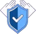 Shield icon symbolizing trust and credibility for local businesses enhancing their Google Business Profile visibility and customer engagement.