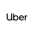 Uber logo in black text on a white circular background, optimizing visibility like effective SEO.